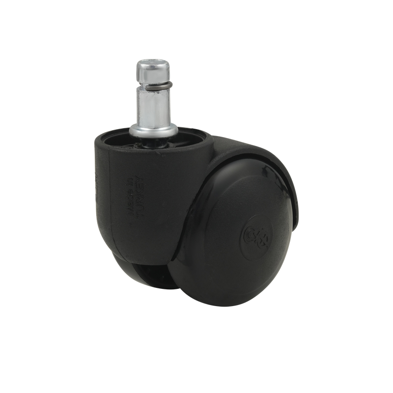 Ролик пластиковий HTS 413 зі штифтом 11мм, Ø 50мм, max 35кг, чорний