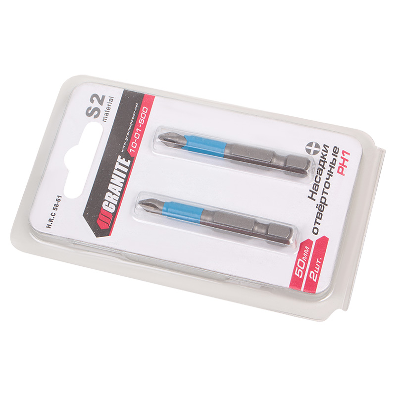 Біти PH1, 50 мм, S2, 2 шт Mastertool