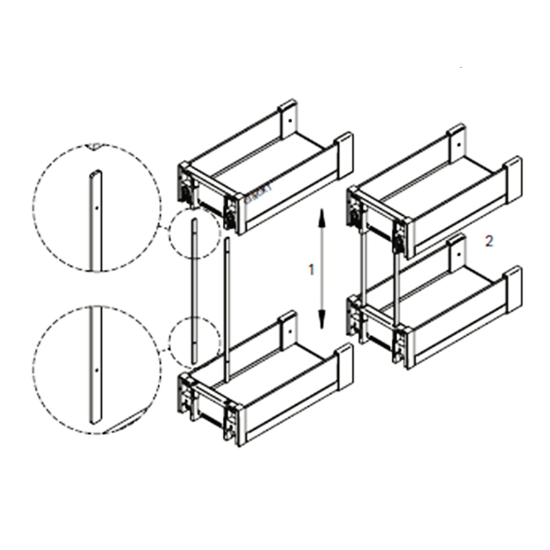 Карго 450мм белый/стекло, Essence VIBO (EGTGM45B2EVC)