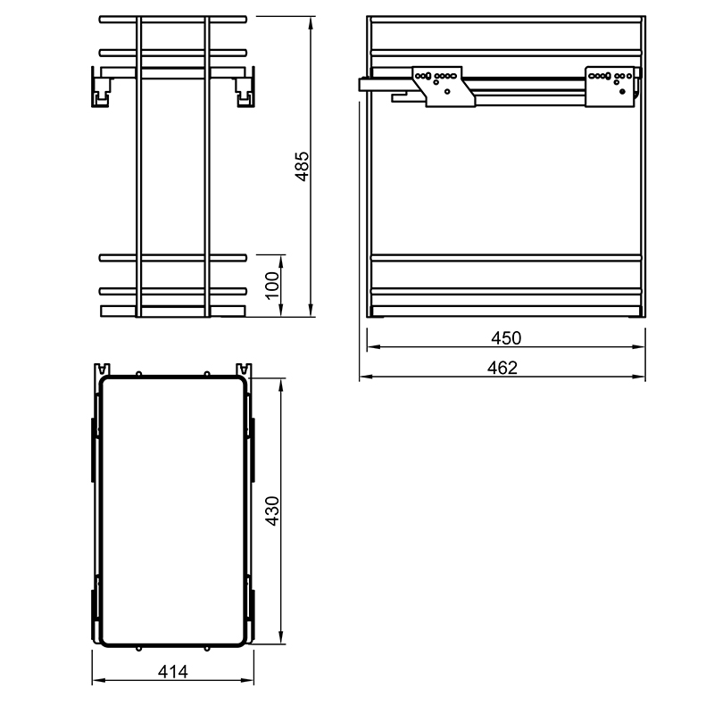 Карго 450мм графіт, Galaxy VIBO (EGTGM45B2MOMBASVGF)