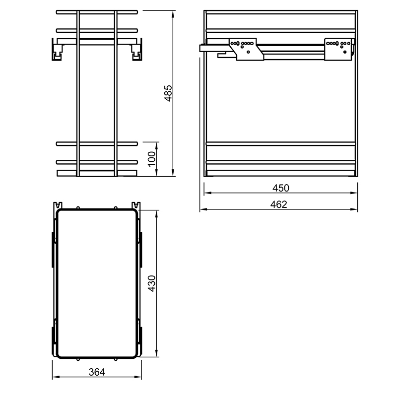 Карго 400мм графіт, Galaxy VIBO (EGTGM40B2MOMASVGF)