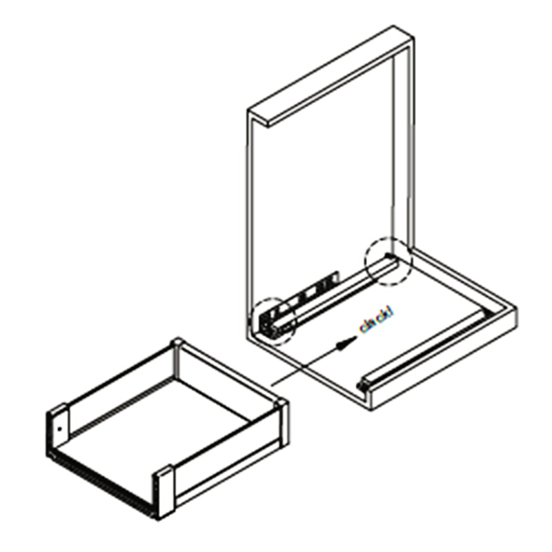 Корзина 900мм белый/стекло (крепл. к фас.), Essence VIBO (CCTGM90FEVBO)