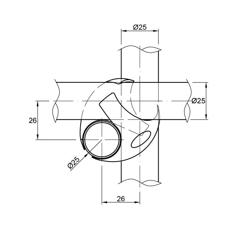 Соединение тройное правое R-2DX Соединение тройное правое R-2DX