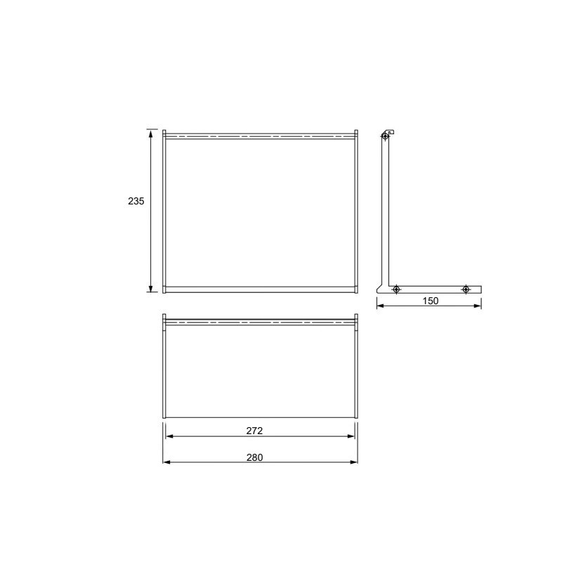 Полка Cosma PIANO 2.0 L=280mm, никель Полка Cosma PIANO 2.0 L=280mm, никель