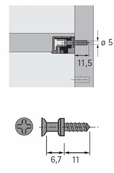 Дюбель під стяжку VB DU 321 (9021847) Hettich Дюбель під стяжку VB DU 321 (9021847) Hettich