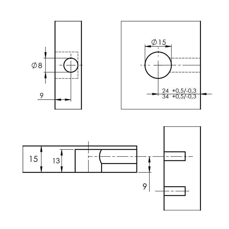 Эксцентриковая стяжка Rastex 15/18, цинк (9056599) Hettich