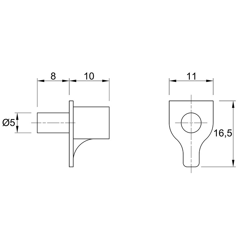 Полицетримач Mensolinе D=5мм метал+пластик білий Permo Полицетримач Mensolinе D=5мм метал+пластик білий Permo