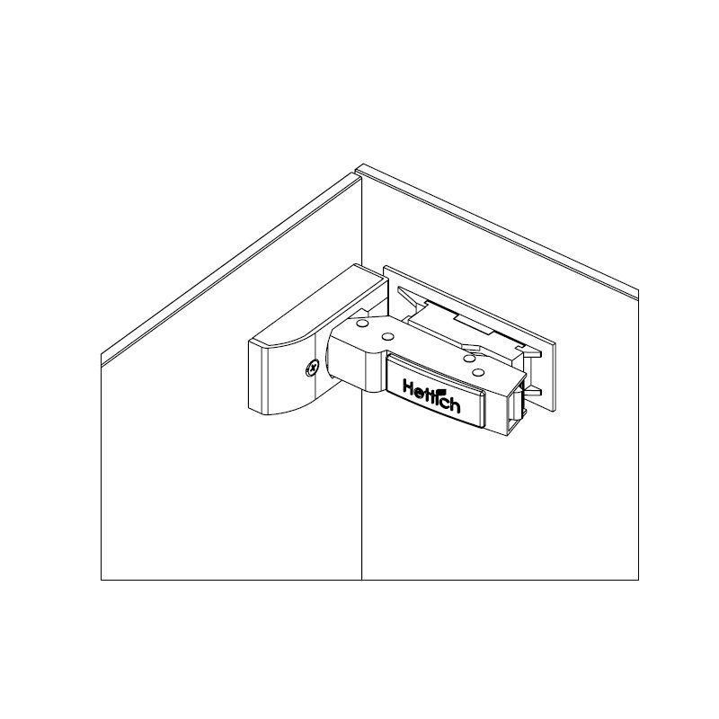 Завіса Clip-on , 110°,Sensys, для скла , нікель (9135141) Hettich Завіса Clip-on , 110°,Sensys, для скла , нікель (9135141) Hettich