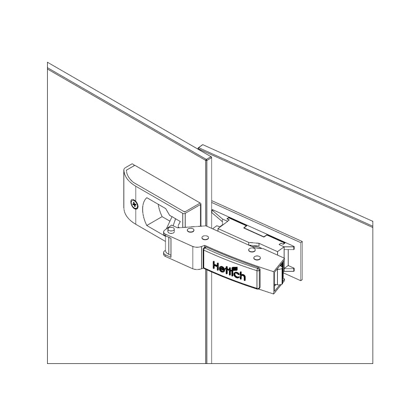 Завіса Clip-on , 110°,Sensys, для скла , нікель (9135141) Hettich Завіса Clip-on , 110°,Sensys, для скла , нікель (9135141) Hettich