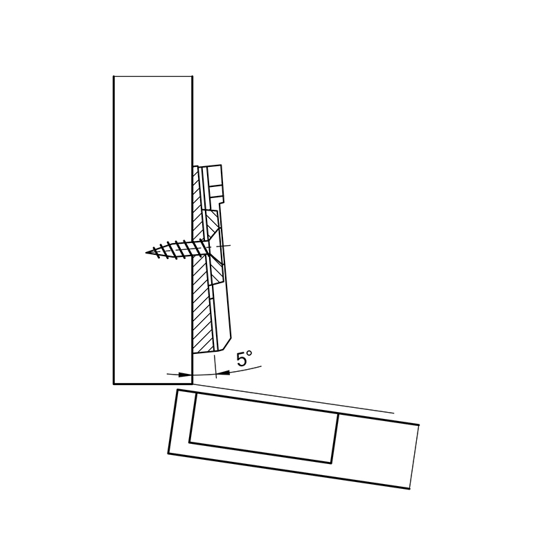 Планка клиновидная -5 для монтажных планок Sensys, пластик (9237120) Hettich