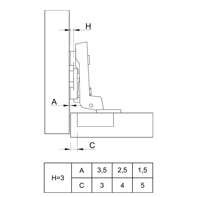 Завіса Clip-on, 110°,Intermat 9943, внутрішня, нікель (1030922) Hettich Завіса Clip-on, 110°,Intermat 9943, внутрішня, нікель (1030922) Hettich