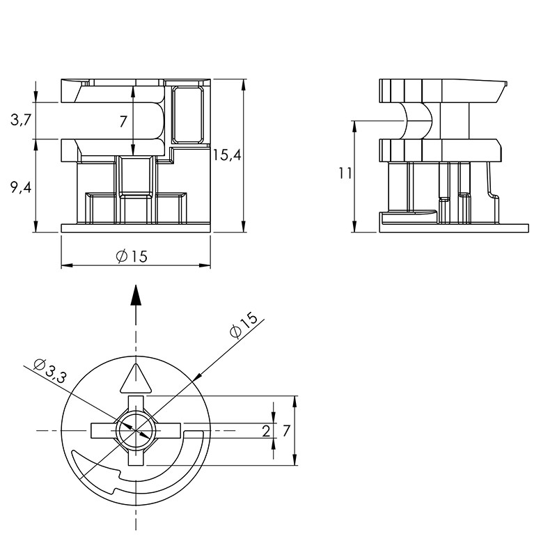Эксцентриковая стяжка Rastex 15/22, цинк (1048254) Hettich Эксцентриковая стяжка Rastex 15/22, цинк (1048254) Hettich