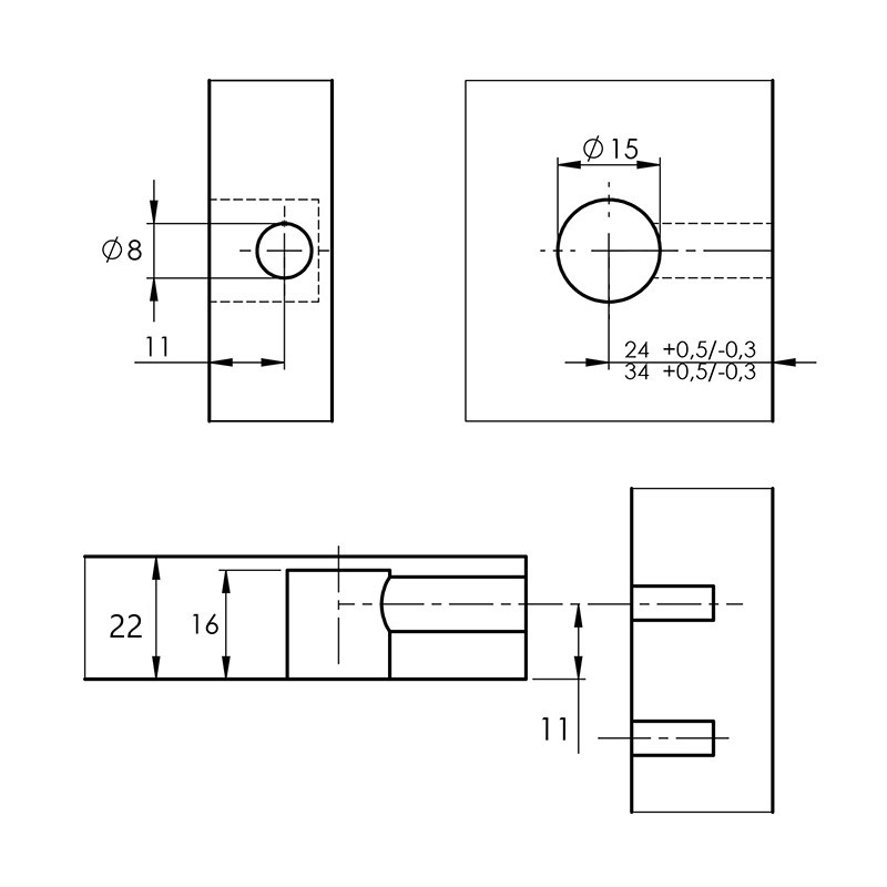 Эксцентриковая стяжка Rastex 15/22, цинк (1048254) Hettich Эксцентриковая стяжка Rastex 15/22, цинк (1048254) Hettich