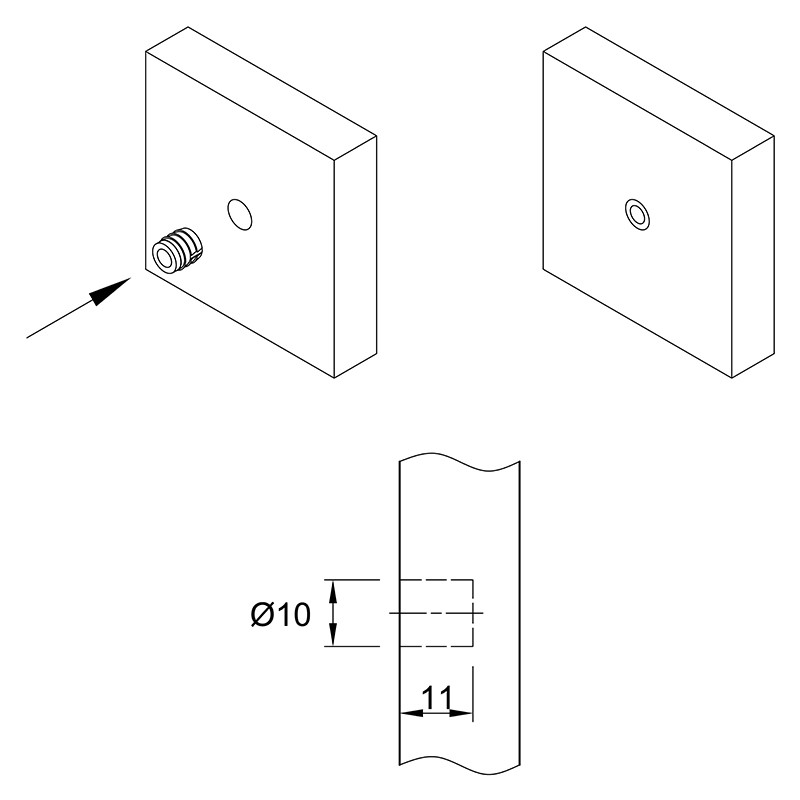 Муфта №33 М6 D=10,L=11мм, пластмасса (1004928) Hettich