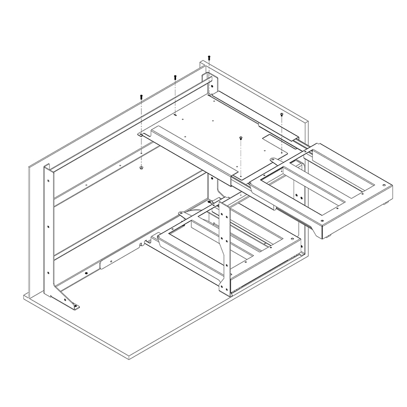 Полки FlyBOX (900мм), графіт, Galaxy VIBO (FLYB45OMVGF)