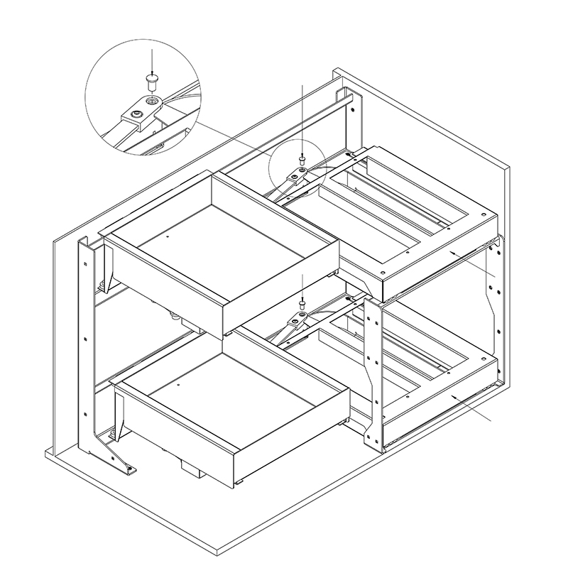 Полки FlyBOX (900мм), графіт, Galaxy VIBO (FLYB45OMVGF)