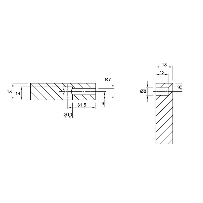 Заглушка для стяжки Housing, D=10, метал, (CF17) Permo Заглушка для стяжки Housing, D=10, метал, (CF17) Permo