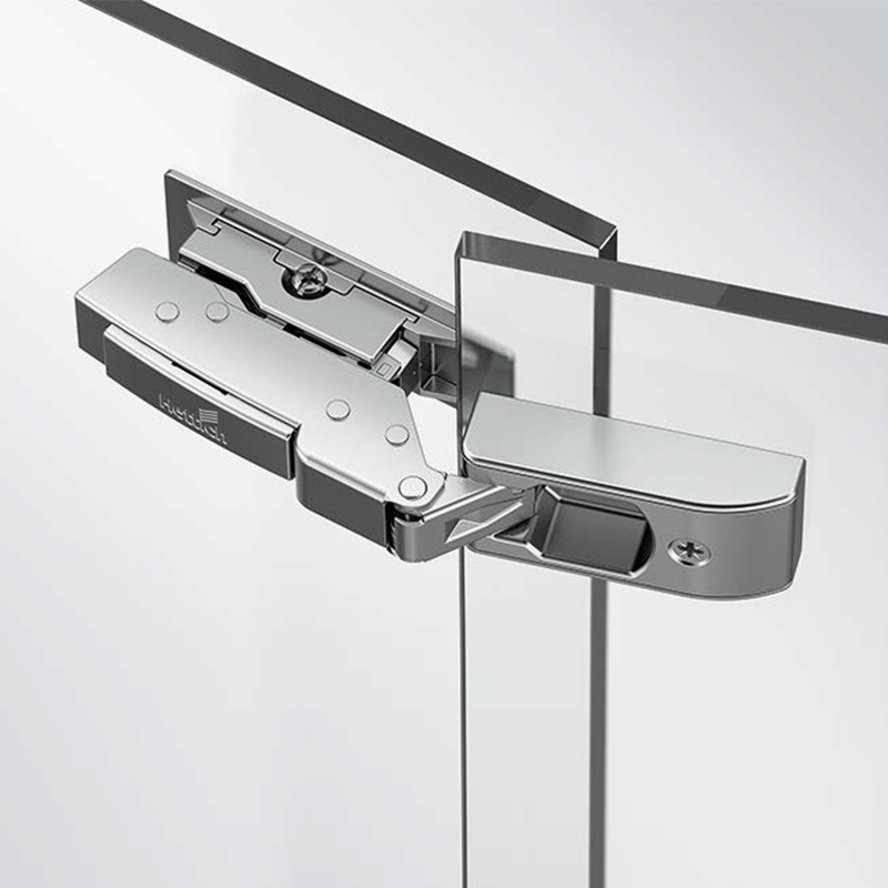 Завіса Clip-on,110°, Sensys, для скла  4-6мм, фасад скло - корпус скло, нікель, Hettich