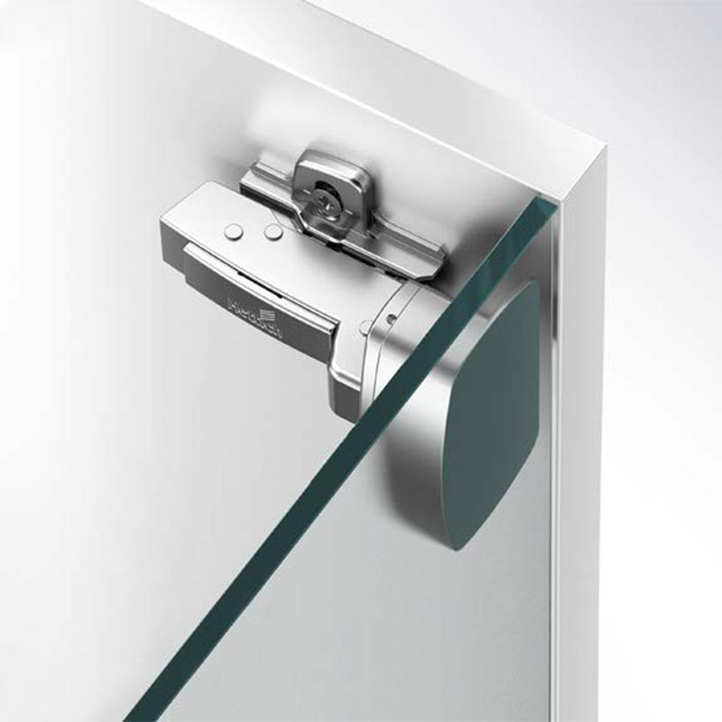 Завіса Clip-on,95°/110°, Sensys, для скла  4-8мм, фасад скло - корпус ДСП, нікель, Hettich