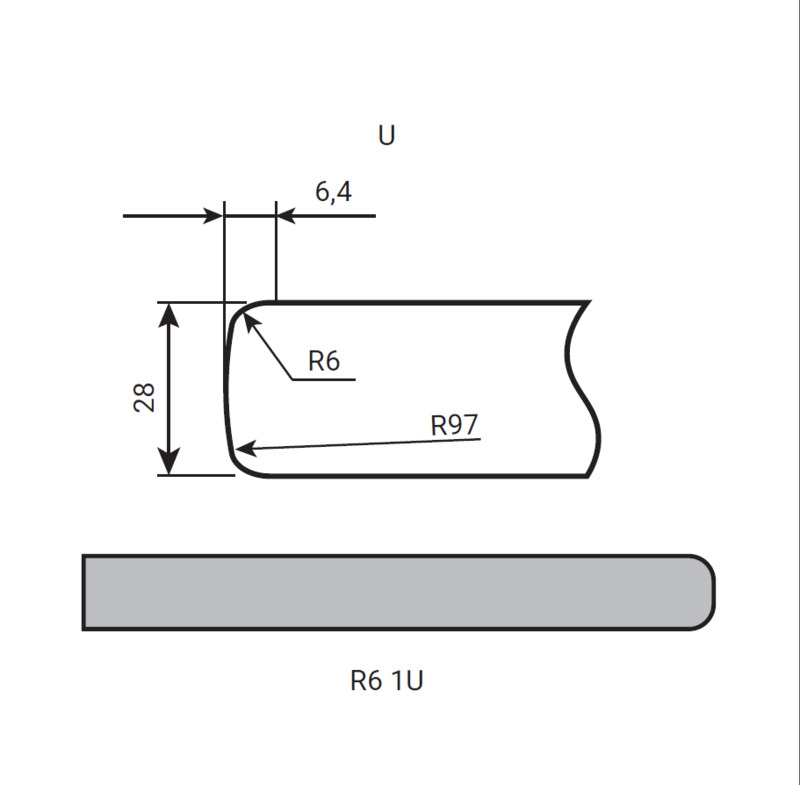 Столешница Luxeform L900-1 U Белый м.п.