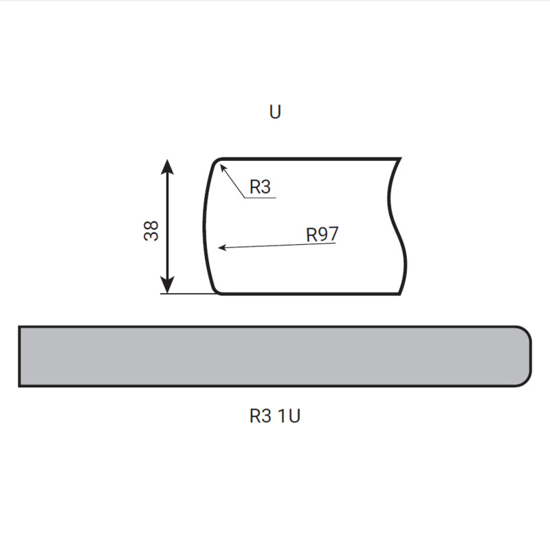 Столешница Luxeform S958/R3-1 U Винтаж влагост. м.п.