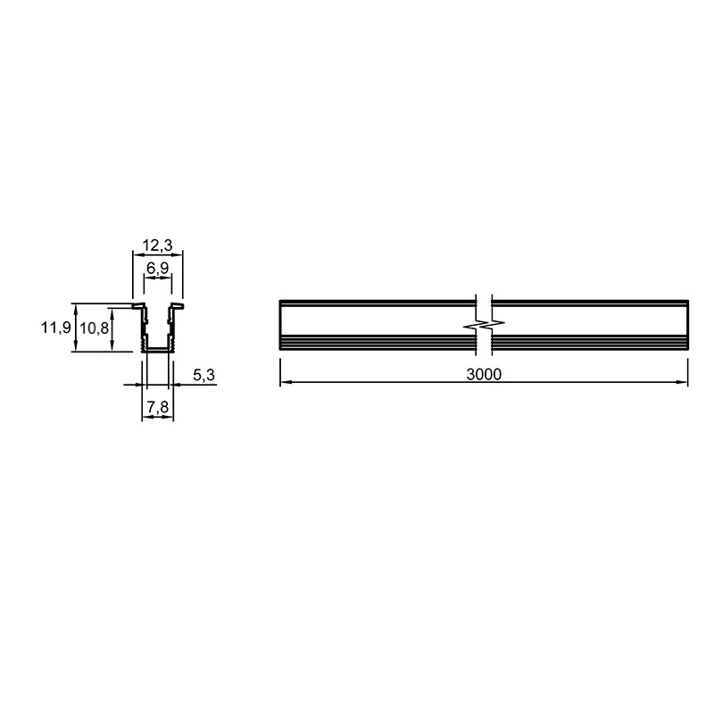 Профіль SLIM (LED-стрічка 5 mm) Профіль SLIM (LED-стрічка 5 mm)