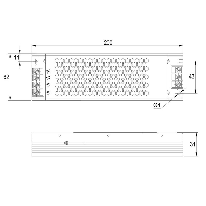 Блок живлення для LED, 150W, 24V, IP20, метал. корпус Блок живлення для LED, 150W, 24V, IP20, метал. корпус