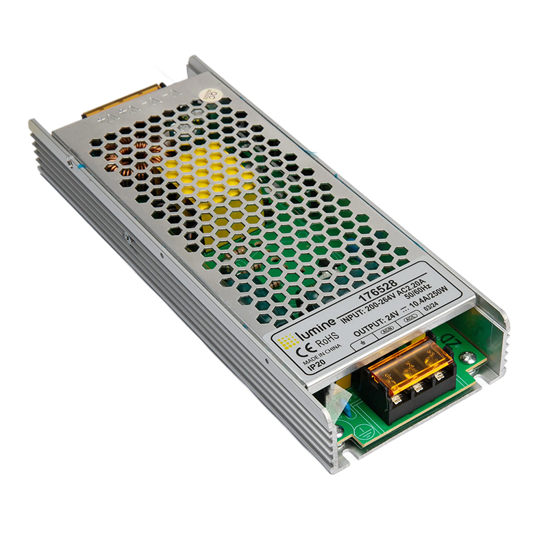 Блок живлення для LED, 250W, 24V, IP20, метал. корпус