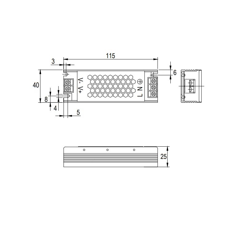 Блок питания для LED, 36W, 12V, IP20, метал. корпус