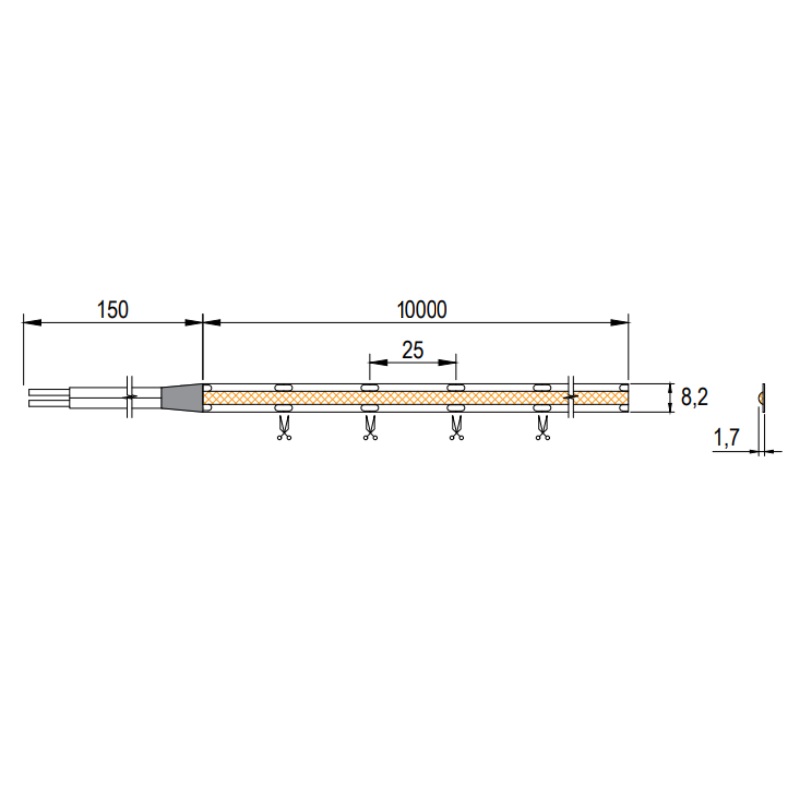 LED-стрічка COB, 480 LEDs/m, 10W, 12V, IP65, денне світло, 4000К LED-стрічка COB, 480 LEDs/m, 10W, 12V, IP65, денне світло, 4000К