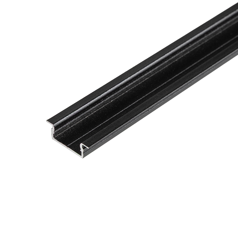 Профиль для LED-ленты, ВРЕЗНОЙ LPV-7B, анодированный черный L = 2м