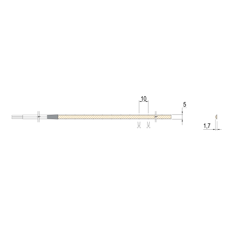 LED-стрічка COB SLIM 5mm, 400 LEDs/m, 7W, 12V, IP20, холодне світло, 6000К LED-стрічка COB SLIM 5mm, 400 LEDs/m, 7W, 12V, IP20, холодне світло, 6000К