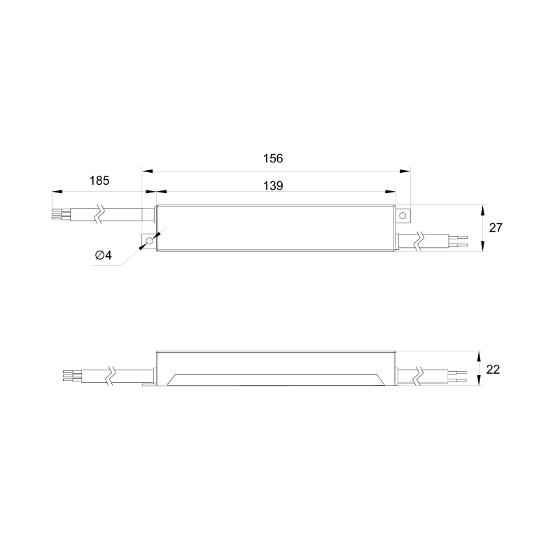 Блок живлення для LED, 60W, 12V, IP67, метал. корпус, Lumine Profi line