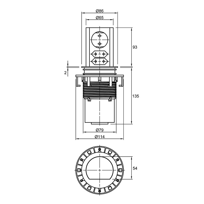 Elevator розетка висувна 1xРозетка 2xЄвророзетки Elevator розетка висувна 1xРозетка 2xЄвророзетки