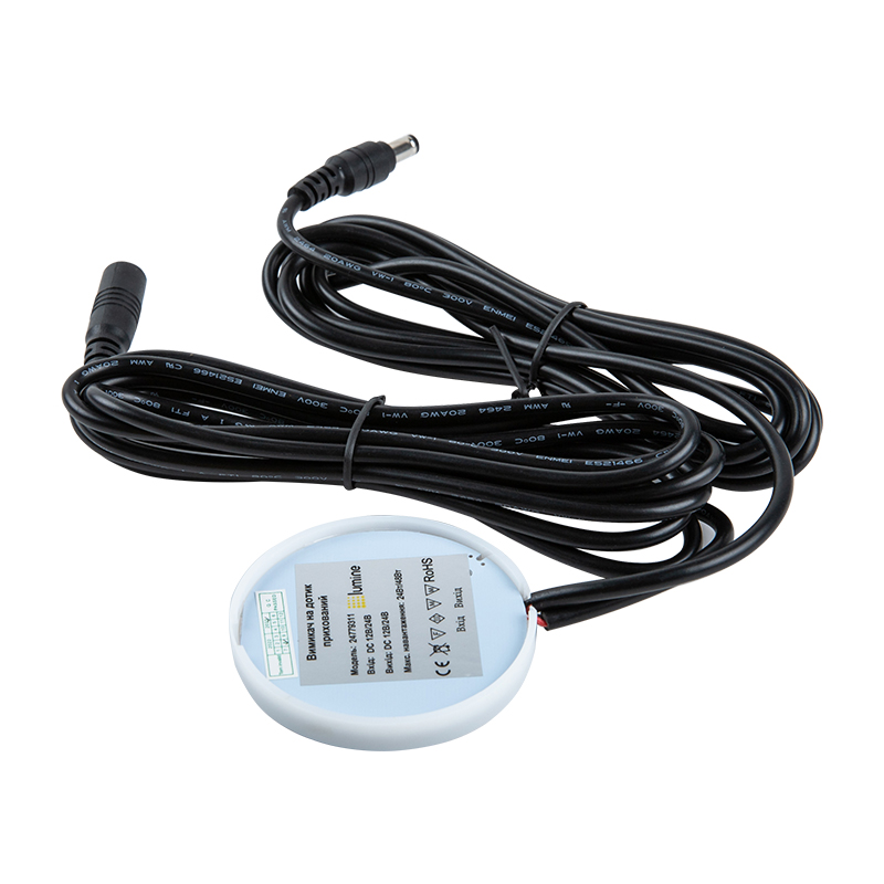Сенсорный выключатель на ощупь под столешницу толщ. до 30 mm, 12V/24V, 24W/48W Сенсорный выключатель на ощупь под столешницу толщ. до 30 mm, 12V/24V, 24W/48W