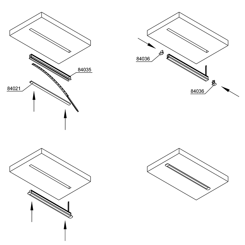 Заглушка для профілю SLIM, пластик, срібло