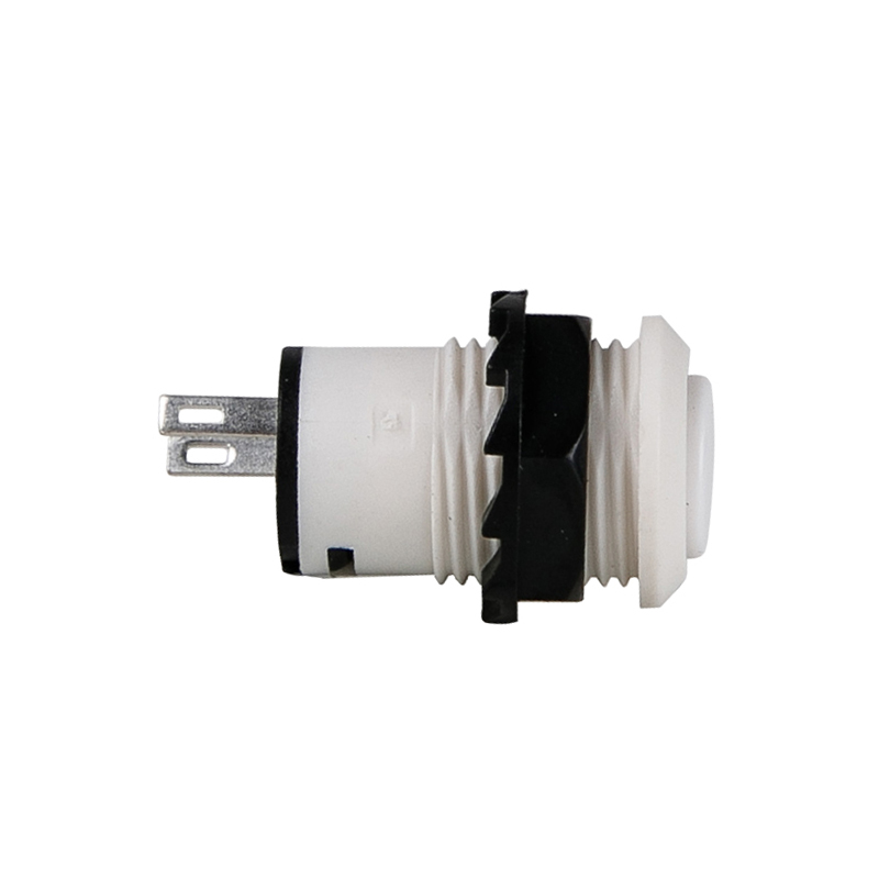Вимикач кнопковий з фіксацією 220V/12V, 1,5А/3А, білий