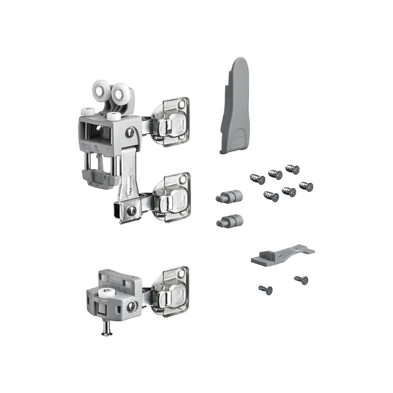 WingLine L, Zestaw elementu jezdnego z dolnym prowadzeniem, z automatyką zamykania, 25 kg, kolor szary, prawy (9278486) Hettich WingLine L, Zestaw elementu jezdnego z dolnym prowadzeniem, z automatyką zamykania, 25 kg, kolor szary, prawy (9278486) Hettich