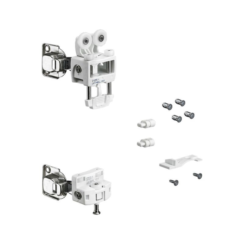 WingLine L, Zestaw elementu jezdnego z dolnym prowadzeniem, z automatyką zamykania, 12 kg, biały, lewy (9278005)