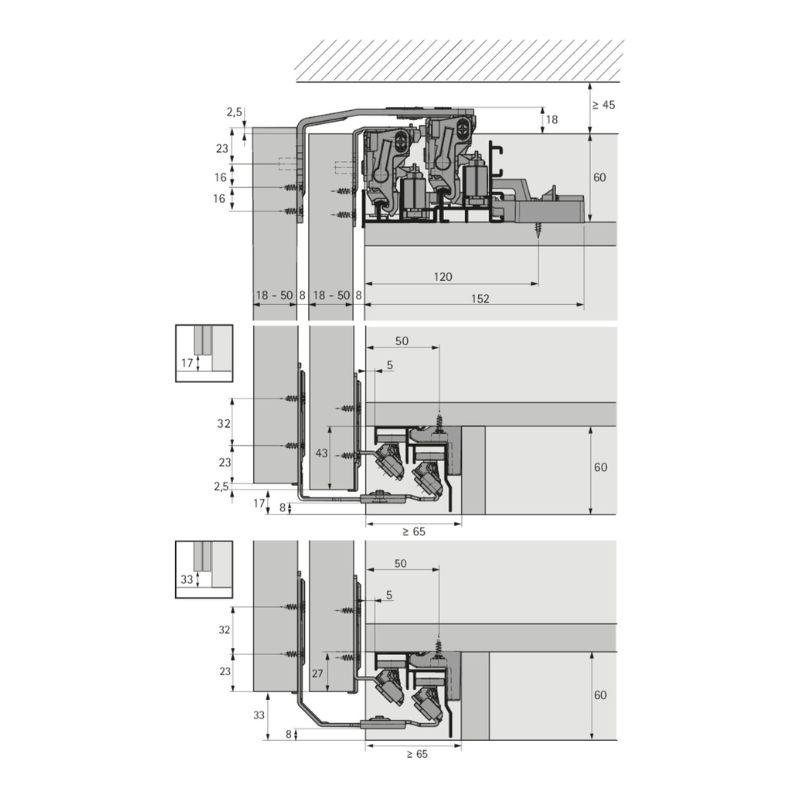 TopLine XL, к-т роликів, 22 - 30 мм, 80 кг, 4 дверкі (9278791)