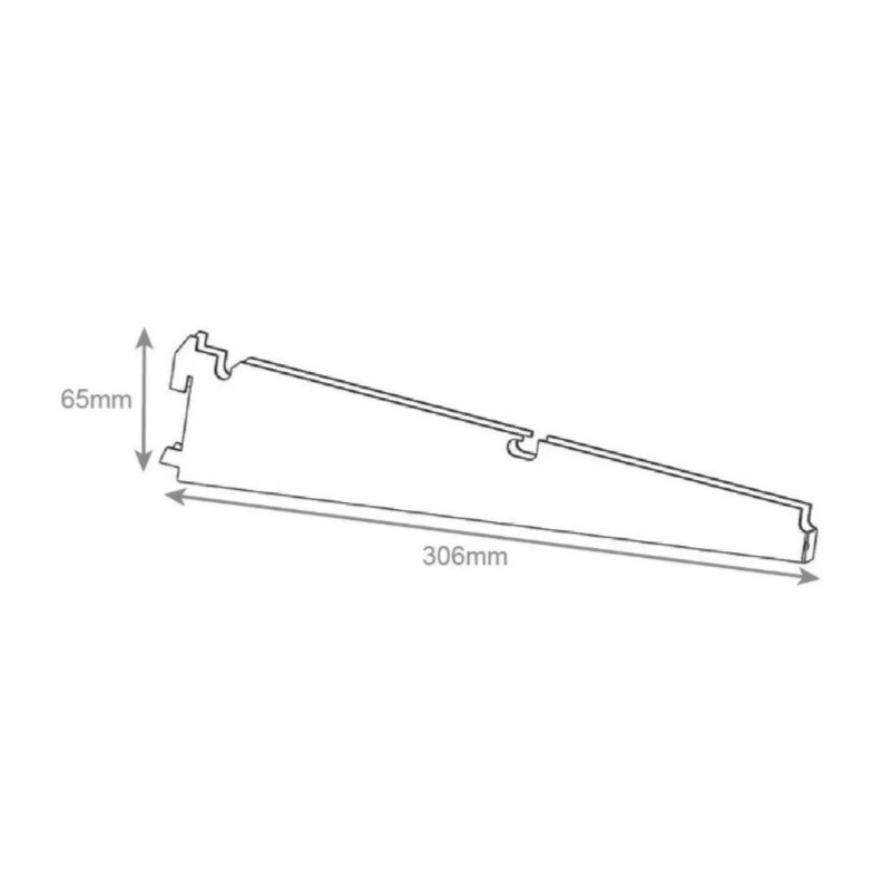 Кронштейн подвійний 306 mm white Кронштейн подвійний 306 mm white