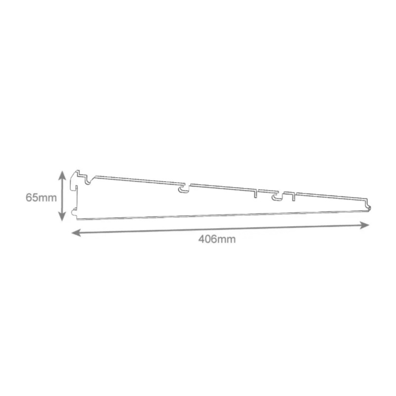 Кронштейн подвійний 406 mm white Кронштейн подвійний 406 mm white