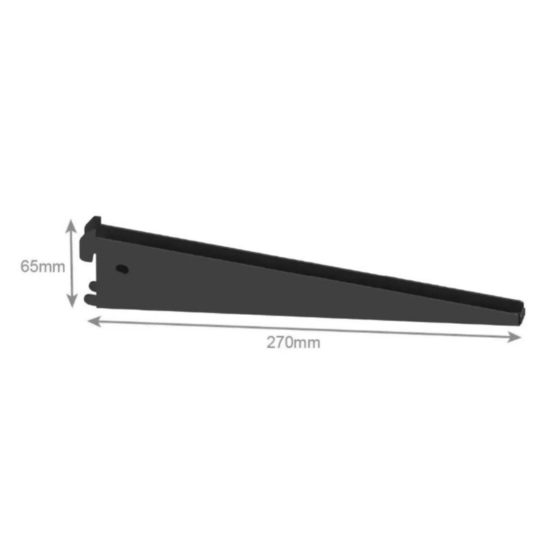 Кронштейн подвійний 270 mm black (wood/glass) Кронштейн подвійний 270 mm black (wood/glass)