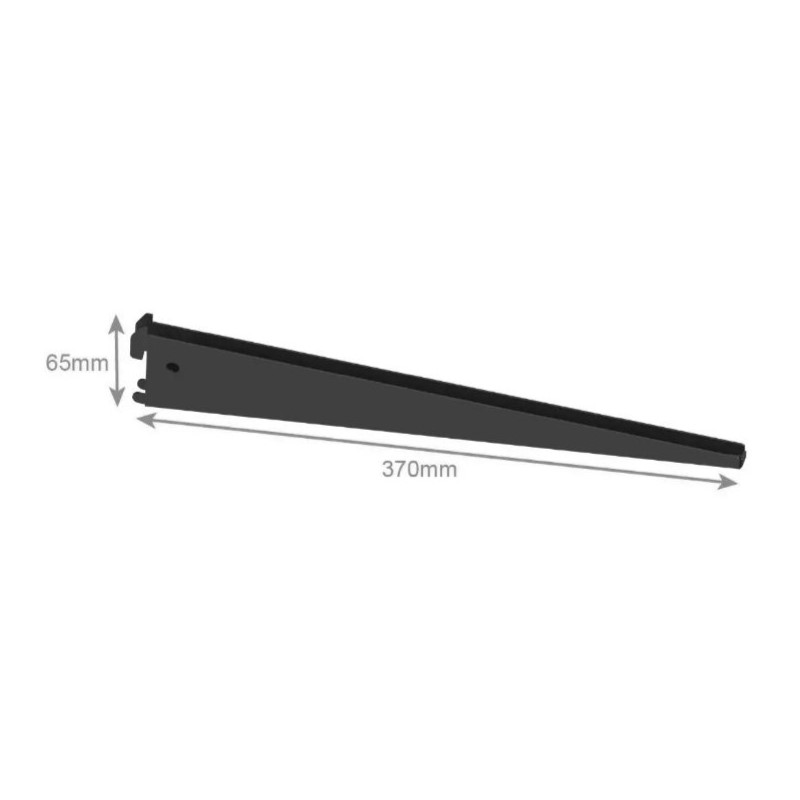 Кронштейн подвійний 370 mm black (wood/glass) Кронштейн подвійний 370 mm black (wood/glass)