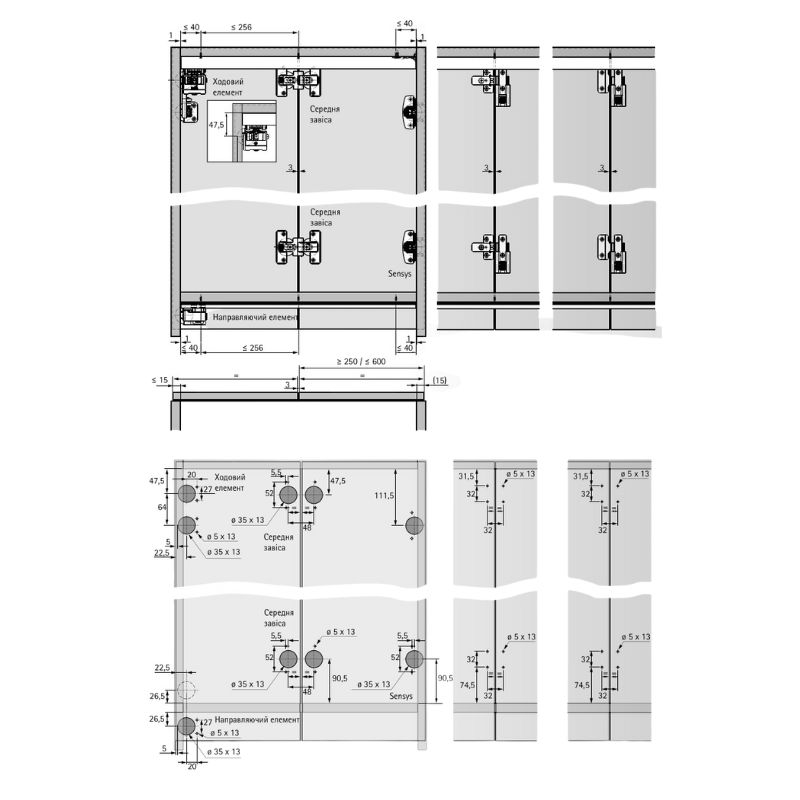 Комплект New WingLineL Pull-to-move Silent антрацит (доводчик на відч та зачин/фасади с ручками) монтаж під цоколь Лівий Комплект New WingLineL Pull-to-move Silent антрацит (доводчик на відч та зачин/фасади с ручками) монтаж під цоколь Лівий