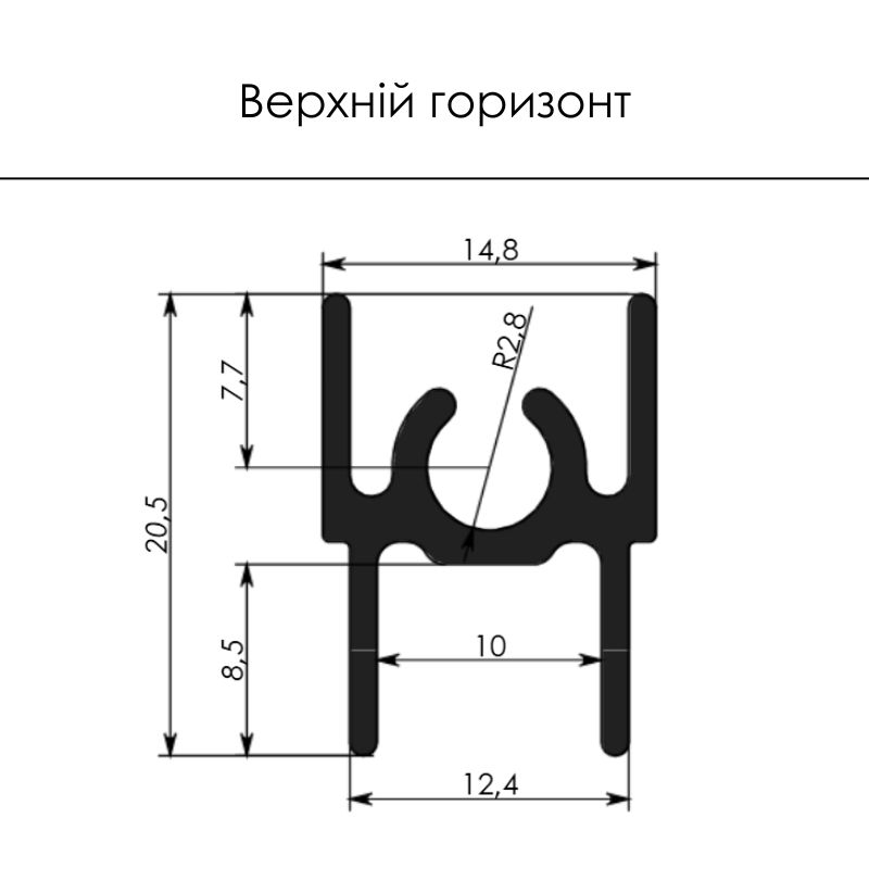 Профіль Starke горизонтальний верхній анодоване покриття / шампань / 5,0 м