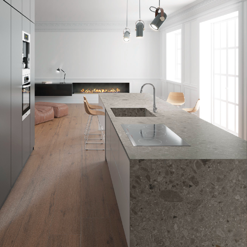 Керамогранит Inalco Iseo Gris abujardado 4 mm 3200Х1600 Керамогранит Inalco Iseo Gris abujardado 4 mm 3200Х1600