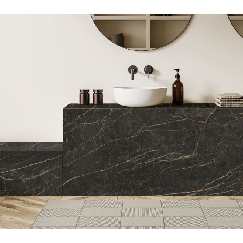 Керамогранит NEOLITH Fusion Black Obsession Silk 12 мм 3200х1600