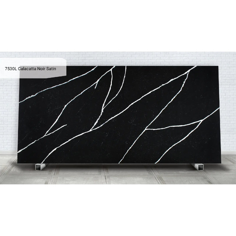 Кварцит Avant 7530L Calacatta Noir Satin (структурний) 20мм Кварцит Avant 7530L Calacatta Noir Satin (структурний) 20мм