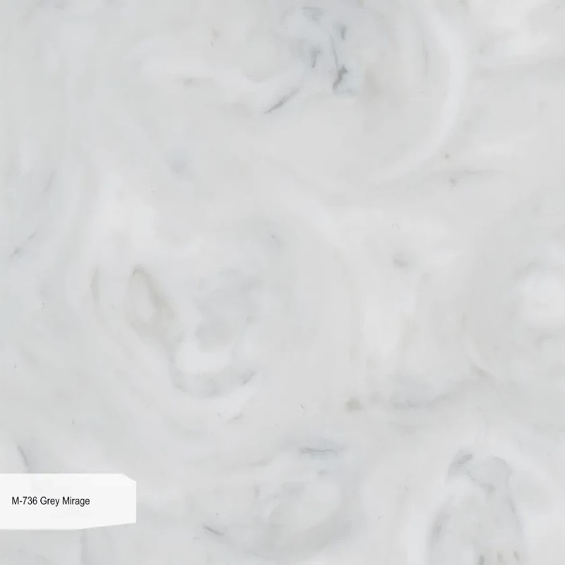 Лист акриловий Grandex Marble Ocean M-736 Grey Mirag 3680х760х12